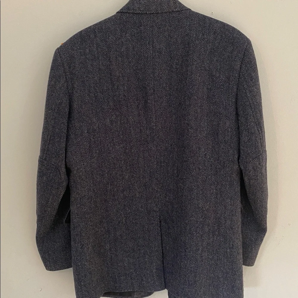 Jos. A. Bank 100% wool herringbone navy gray tweed blaze Sz 42R